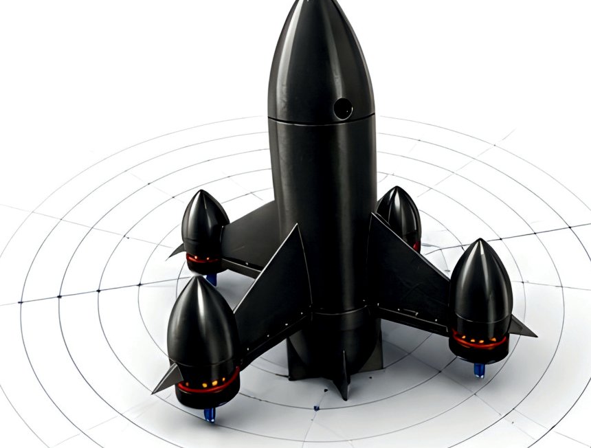 Interceptor drone on launch legs