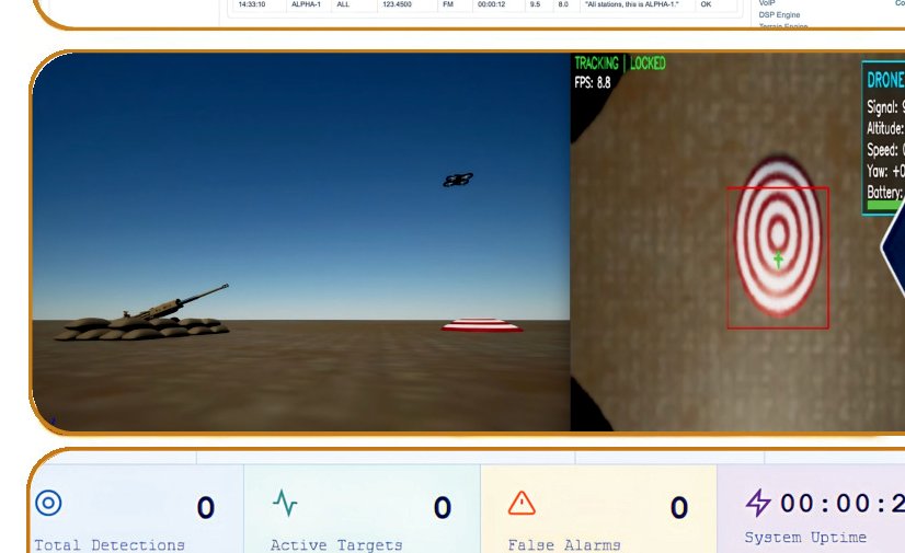 Drone reconnaissance and fire correction simulator view
